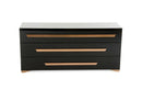 Nova Domus Romeo Italian Modern Black & Rosegold Bedroom Set