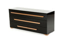 Nova Domus Romeo Italian Modern Black & Rosegold Bedroom Set