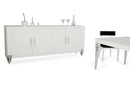 Reagan Transitional White Crocodile Dining Set