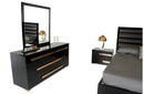 Nova Domus Romeo Italian Modern Black & Rosegold Mirror