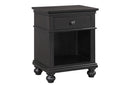 Oxford 1 Drawer Nightstand  Black