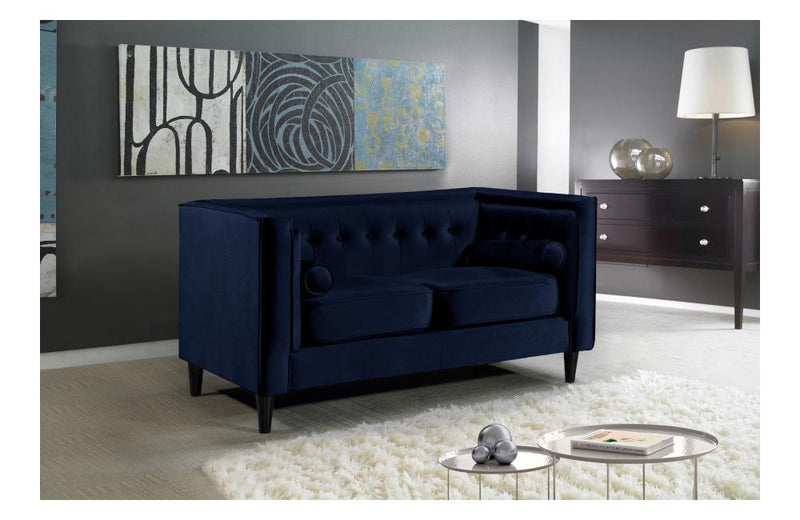 Beech Navy Love Seat