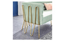 Divani Casa Bixby Modern Light Green Velvet & Gold Sofa