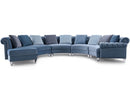 Divani Casa Darla Modern Velvet Circular Sectional Sofa