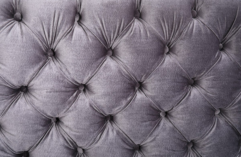 Divani Casa Jean Modern Grey Velvet Sectional Sofa
