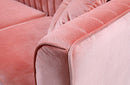 Divani Casa Rachel Modern Pink Velvet Left Facing Sectional Sofa