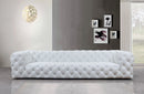 Divani Casa Dexter Transitional White Full Italian Leather 4 Seater Sofa