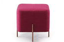 Divani Casa Adler Modern Pink Small Ottoman