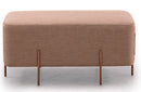 Divani Casa Adler Modern Brown Fabric Ottoman