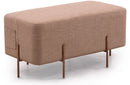 Divani Casa Adler Modern Brown Fabric Ottoman