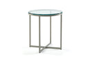 Jon Round End Table Clear Glass