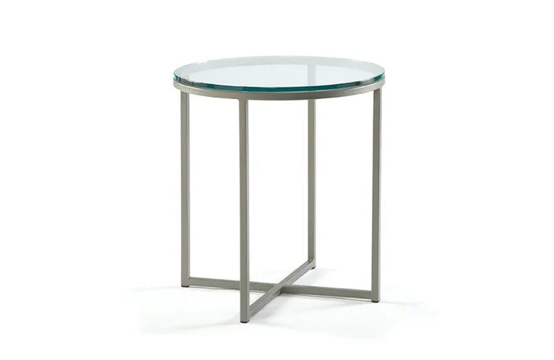 Jon Round End Table Clear Glass
