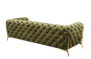 Athena Modern Green Fabric Sofa Set