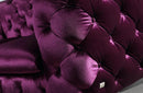Luciano Modern Purple Fabric Sofa