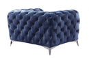 Abraham Modern Blue Sofa & Chair Set
