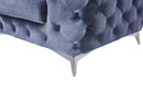 Abraham Modern Blue Sofa & Chair Set
