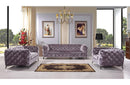 Esmeralda Modern Grey Fabric Sofa Set
