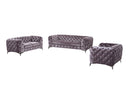 Esmeralda Modern Grey Fabric Sofa Set