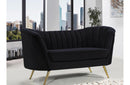 Alura Black Love Seat