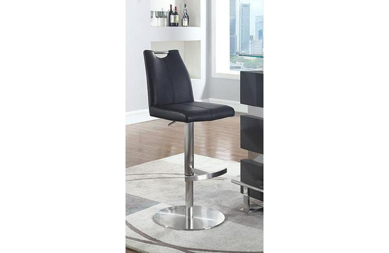 Claire Contemporary Handle Back Adjustable Stool Black