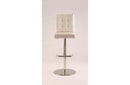Aaron Modern Tufted Back Adjustable Height Stool White