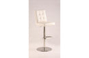 Aaron Modern Tufted Back Adjustable Height Stool White