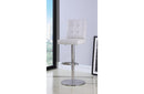 Aaron Modern Tufted Back Adjustable Height Stool White