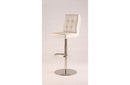 Aaron Modern Tufted Back Adjustable Height Stool White