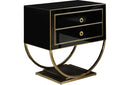 Fabianne Black Gold Nightstand
