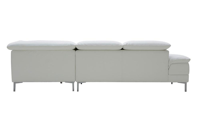 Macy Modern White Eco-Leather Sectional Sofa