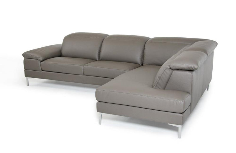 Marco Modern Grey Eco-Leather Sectional Sofa