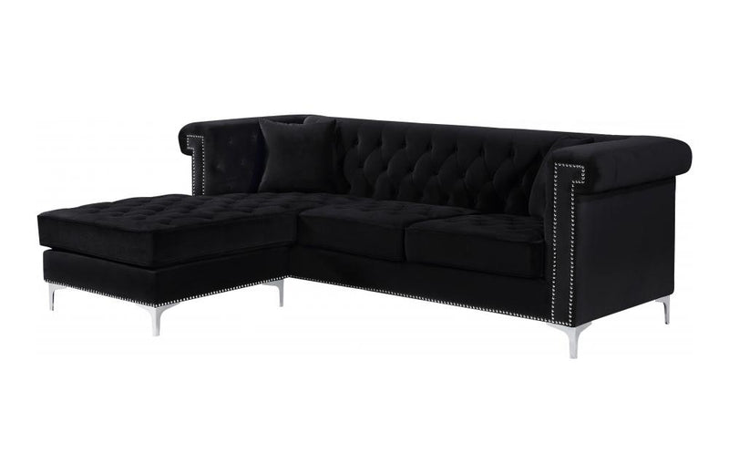 Mason Black Sectional Sofa