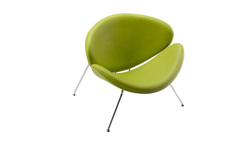 Anais Contemporary Leatherette Accent Chair Green