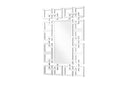 Contemporary Wall Mirror in Clear Rectangle