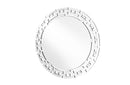 Contemporary Round Mirror in Clear