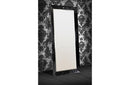 Regal Modern Crocodile Lacquer Mirror Black