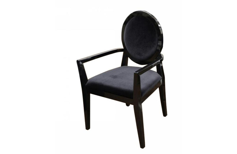 Lyle Fabric High Gloss Chair Black