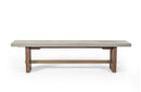 Modern Amos Concrete & Acacia Dining Bench