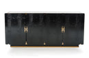 Talin Modern Black Crocodile & Rosegold Buffet