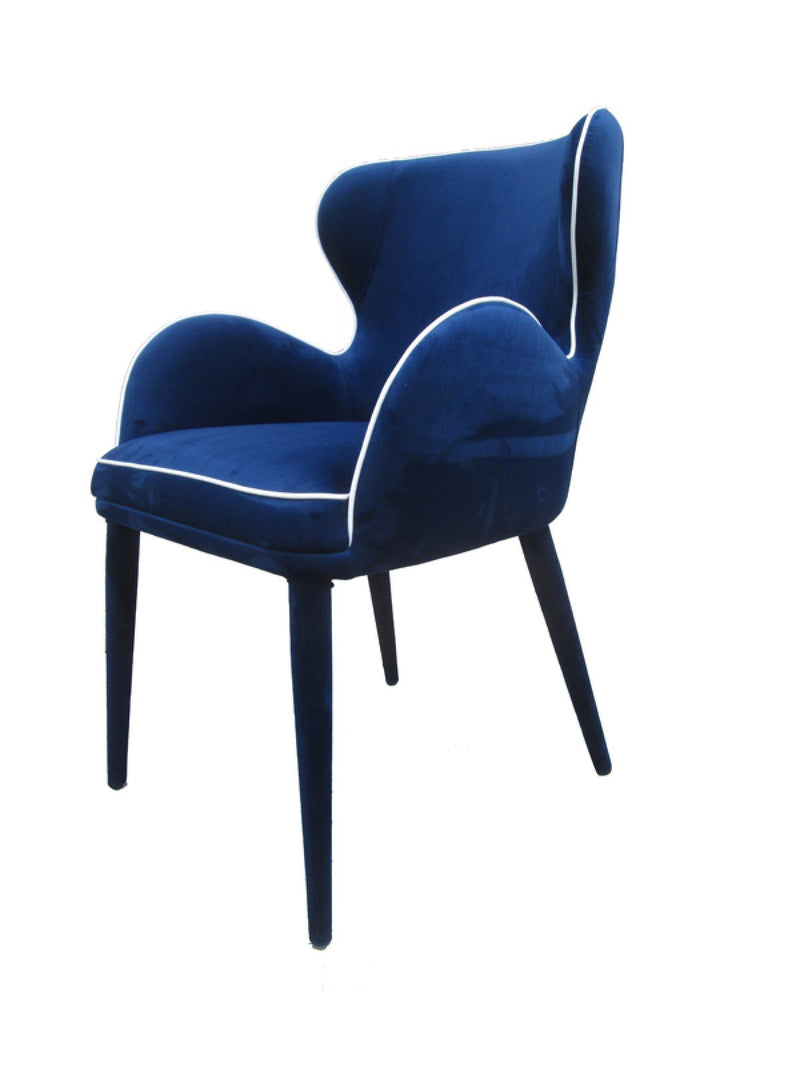 Tigard Modern Fabric Dining Chair Blue