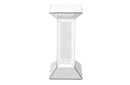 Crystal End Table in Clear Mirror Finish