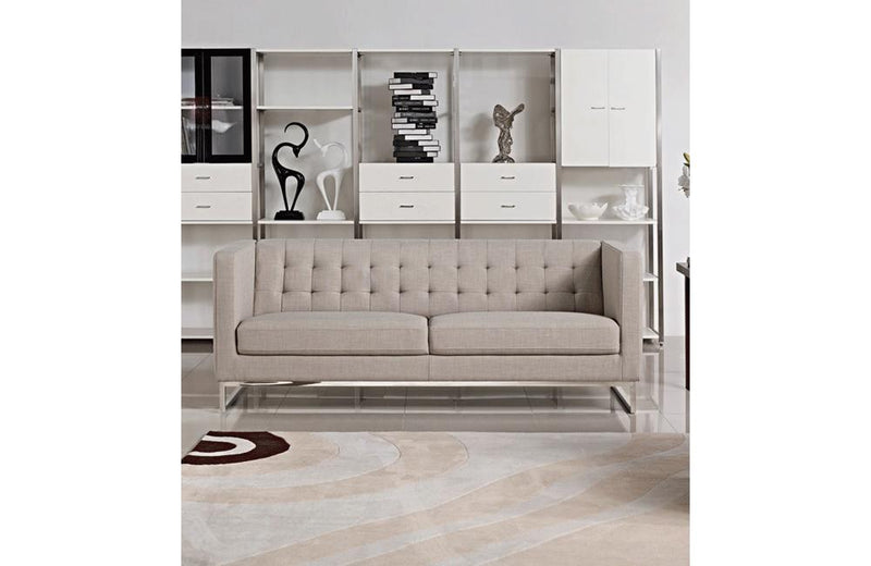 Giuliana Modern Gray Fabric Sofa