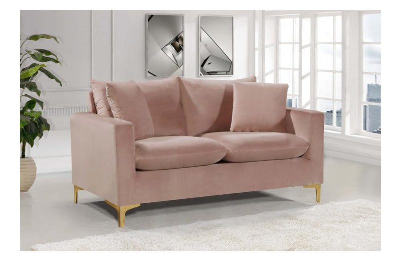 Dottie Gold Pink Love Seat