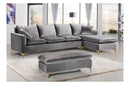 Lorinda Gold Grey Sectional Sofa