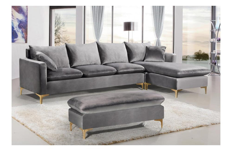 Lorinda Gold Grey Sectional Sofa