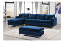 Lorinda Gold Navy Sectional Sofa