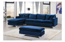Lorinda Сhrome Navy Sectional Sofa