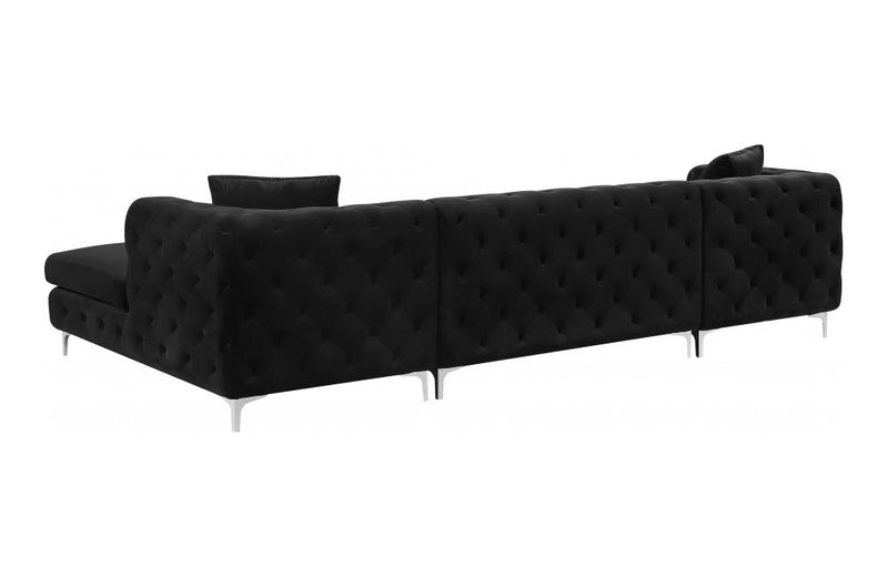 Avri Black Sectional Sofa