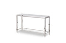 Modrest Agar Modern Glass & Stainless Steel Console Table