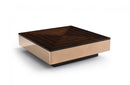 Modrest Larice Modern Square Ebony & Rosegold Coffee Table